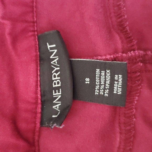 Lane Bryant Size 18 Womens Burgundy Jeans Pants - Picture 7 of 13